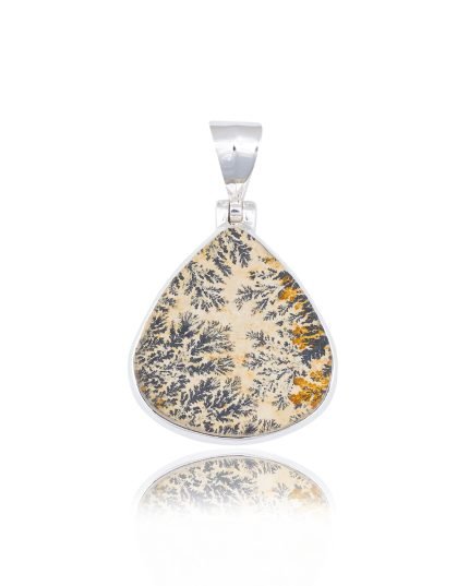 PSILOMELANE DENDRITIC AGATE PENDANT