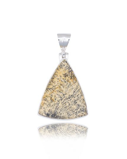 PSILOMELANE DENDRITIC AGATE PENDANT