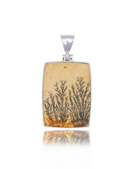 PSILOMELANE DENDRITIC AGATE PENDANT