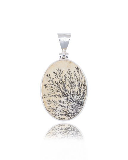 PSILOMELANE DENDRITIC AGATE PENDANT