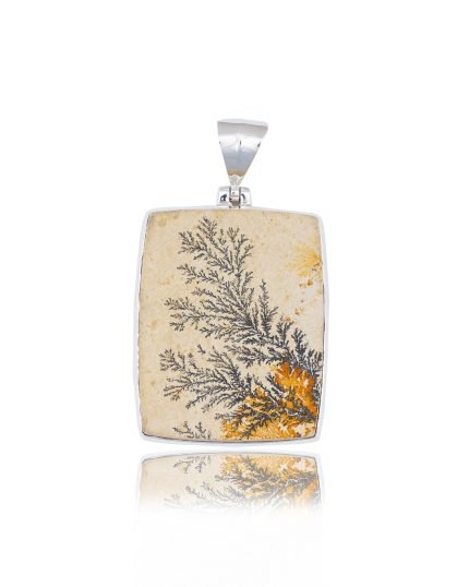 PSILOMELANE DENDRITIC AGATE PENDANT
