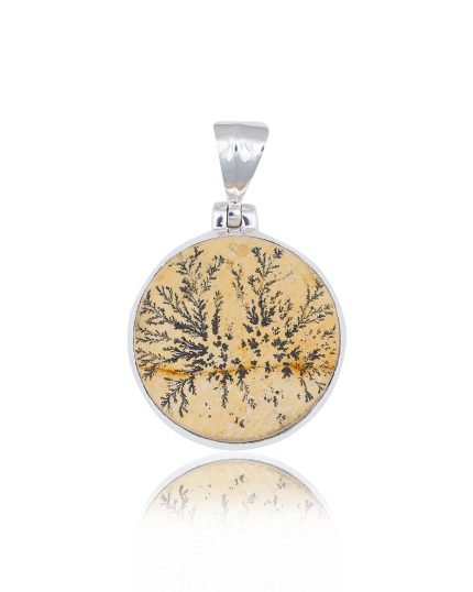 PSILOMELANE DENDRITIC AGATE PENDANT