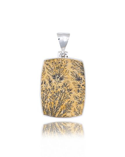 PSILOMELANE DENDRITIC AGATE PENDANT