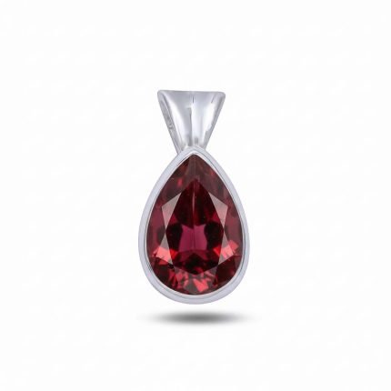 GARNET FACETED 7X10 PEAR PENDANT